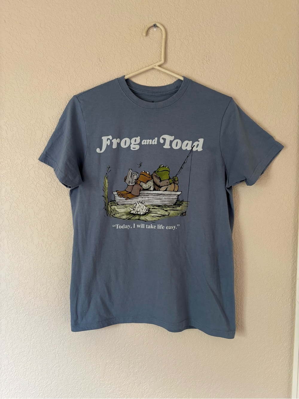 Frog and Toad Men's Blue Graphic Print Crew Neck Short Sleeve Tee Size M